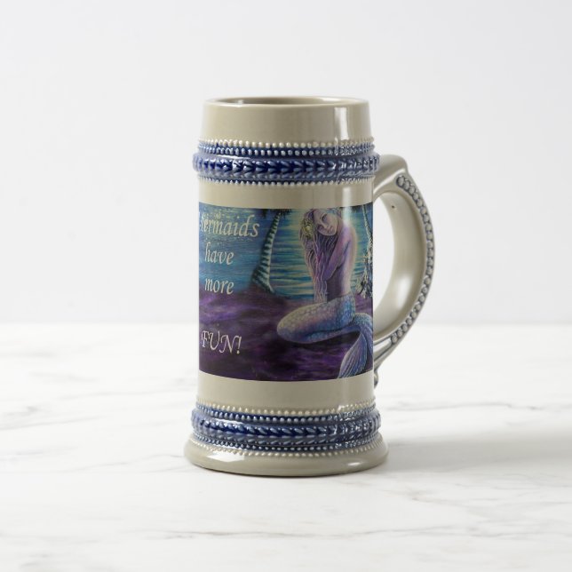 Moonlit Mermaid Stein (Front Right)