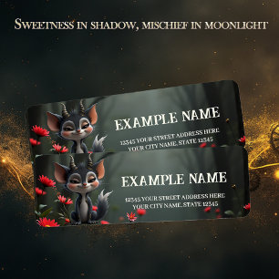 Moonlit Mischief Forest Spirit of Crimson Bloom.