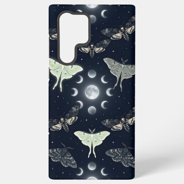 Moonlit Moth Night Phone Case (Back)