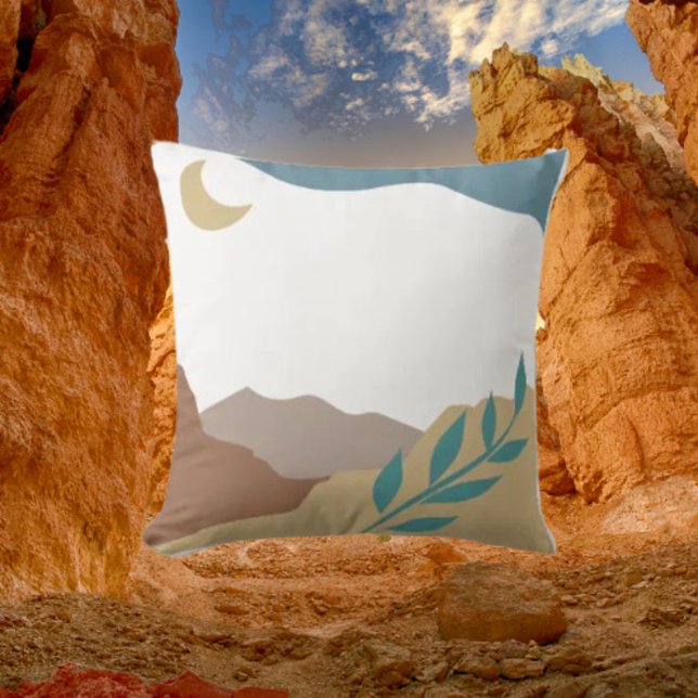 Moonlit Mountain Dream Throw Pillow (Creator Uploaded)
