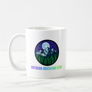 Moonlit Mountain Forest Outdoor Adventure Club Coffee Mug