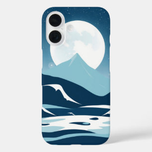Moonlit Mountains: A Serene Nightscape iPhone 16 Case