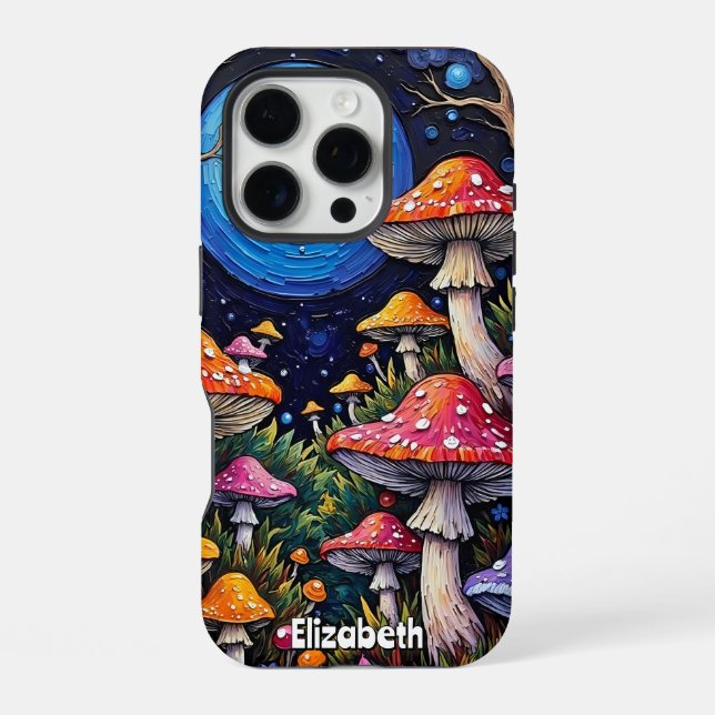 Moonlit Mushroom Grove iPhone Case (Back)