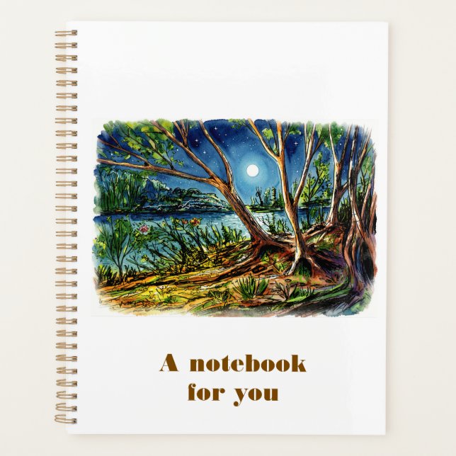 Moonlit Night Notebook Planner (Front)