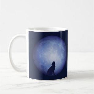 Moonlit Nights II Coffee Mug (Full Moon with Wolf)