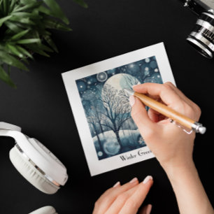 Moonlit Nordic Forest, customizable