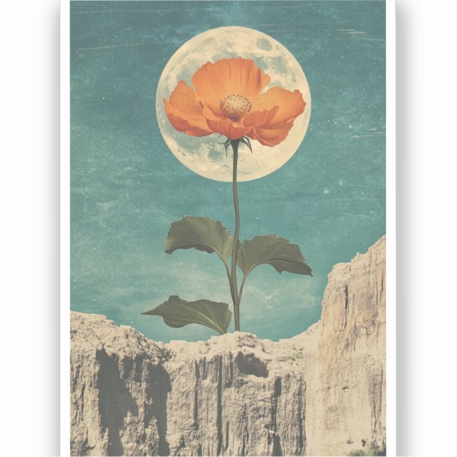 Moonlit Orange Bloom - Vintage Boho Charm (Front)