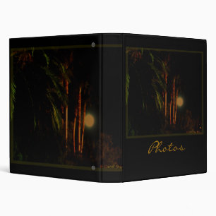 Moonlit palm trees binder