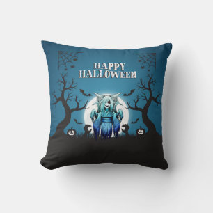 Moonlit Phantom Throw Pillow
