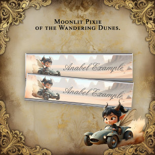 Moonlit Pixie of the Wandering Dunes.  Desk Name Plate
