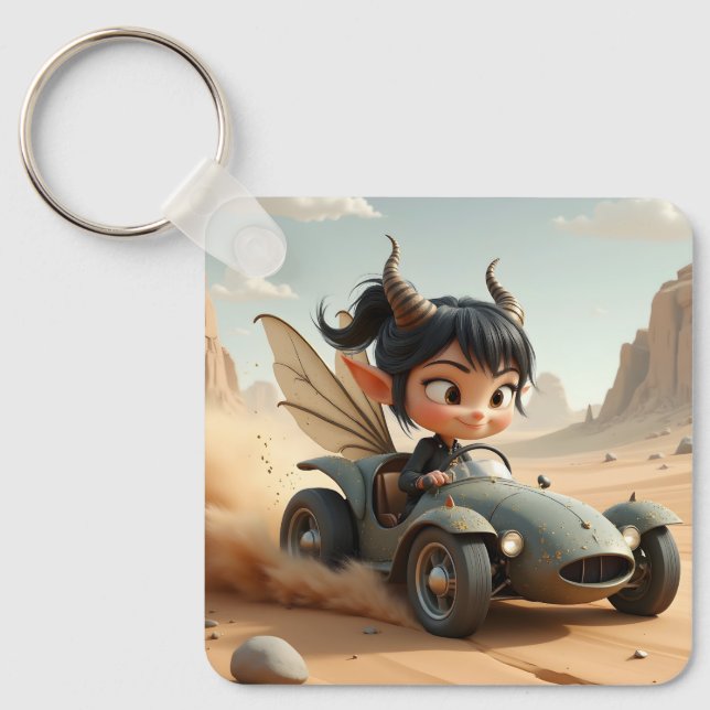 Moonlit Pixie of the Wandering Dunes.  Keychain (Front)