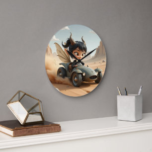 Moonlit Pixie of the Wandering Dunes. Large Clock