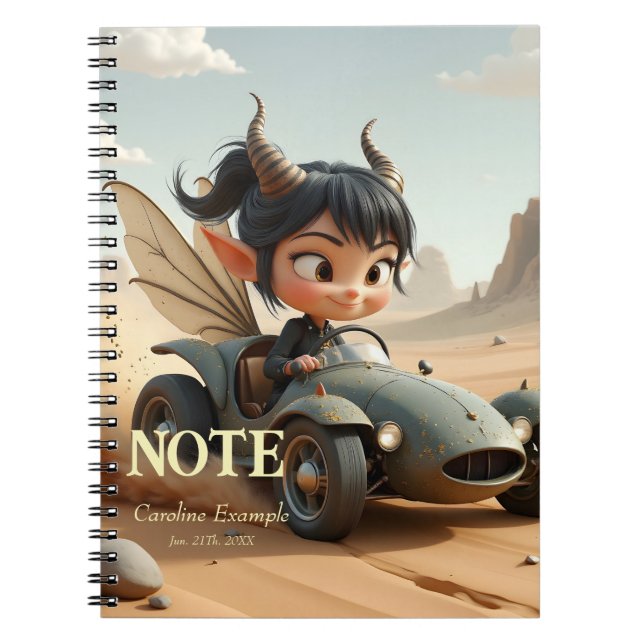 Moonlit Pixie of the Wandering Dunes.  Notebook (Front)
