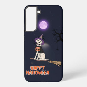 Moonlit Pup – Halloween Dog in Witch Hat Samsung Galaxy Case