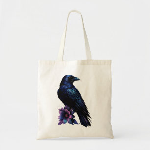 Moonlit Raven Gothic Floral Wedding Suite. Tote Bag
