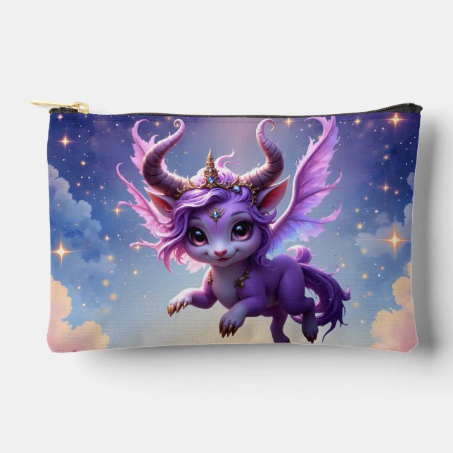 Moonlit Realm Guardian – Violet Dreamling. Accessory Pouch (Front)