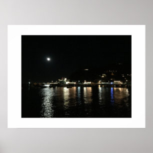 Moonlit Reflection Colour Photography Poster