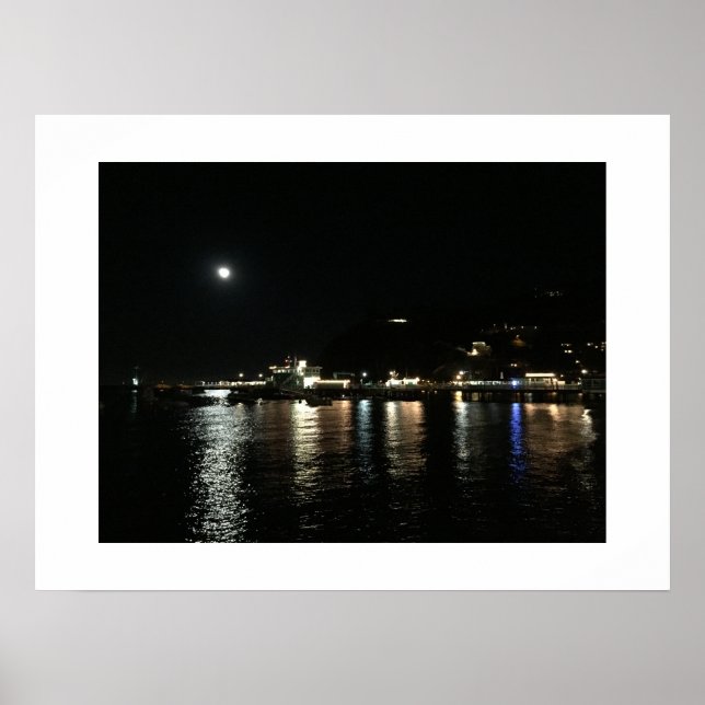 Moonlit Reflection Colour Photography Poster (Front)