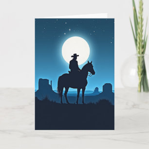 Moonlit Rider Fathers Day Card