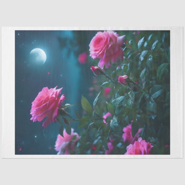Moonlit Rose Tissue Paper (Front)