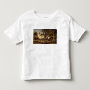 Moonlit Scene of Indian Figures and Elephants amon Toddler T-shirt