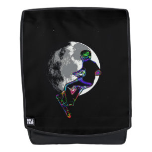 Moonlit Scooter Champ - Scooter Boy Artwork Backpack