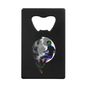 Moonlit Scooter Champ - Scooter Boy Artwork Credit Card Bottle Opener