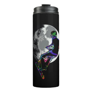 Moonlit Scooter Champ - Scooter Boy Artwork Thermal Tumbler
