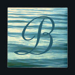 Moonlit Sea Monogrammed Stateroom Door Marker Magnet<br><div class="desc">Monogrammed Stateroom Door Marker - Add your own initial! 
 Moonlight plays on gentle sea swells.  A fun nautical themed gift for sea lovers,  including boaters,  sailors,  and cruisers.</div>