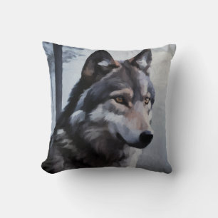 Moonlit Sentinel Throw Pillow