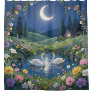 Moonlit Serenade – Moonlit Landscape Shower