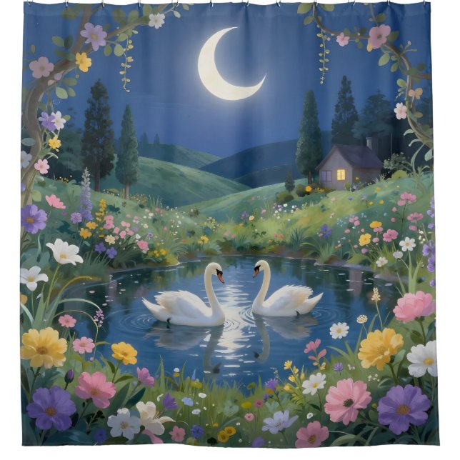 Moonlit Serenade – Moonlit Landscape Shower (Front)