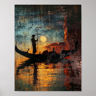 Moonlit Serenade: Venice's Whisper Poster