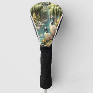 Moonlit Serenity A Slumbering Wolf Golf Head Cover