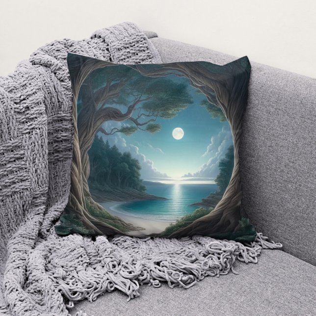 Moonlit Serenity Throw Pillow (Creator Uploaded)