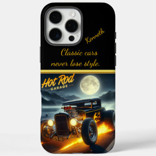 Moonlit shore cruise in a hot rod iPhone 16 pro max case