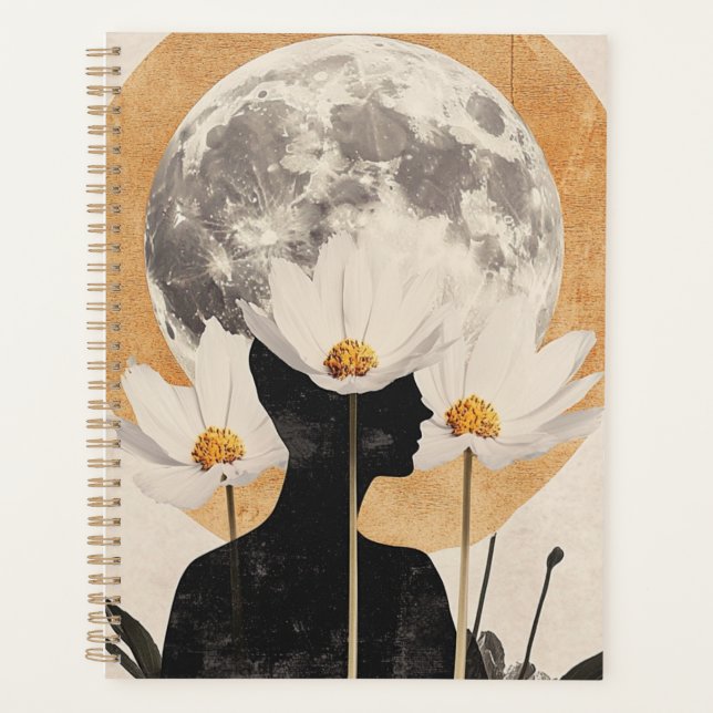 Moonlit Silhouette - Boho Vintage Elegance Planner (Front)