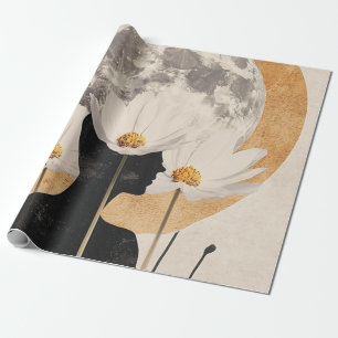 Moonlit Silhouette - Boho Vintage Elegance Wrapping Paper