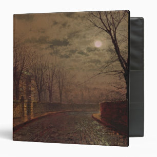 Moonlit Street Scene, 1882 (oil on canvas) Binder