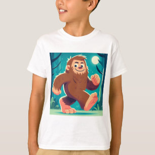 Moonlit Stroll: The Happy Bigfoot T-Shirt