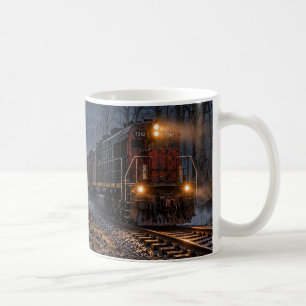 Moonlit Swamp Railroad — Dark Train Art Coffee Mug