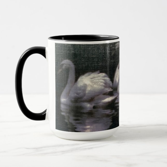 Moonlit Swan Lake Mug (Left)