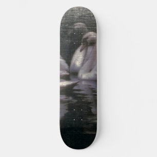 Moonlit Swan Lake Skateboard