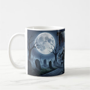 Moonlit Terror and Escape Thriller Poster Coffee Mug