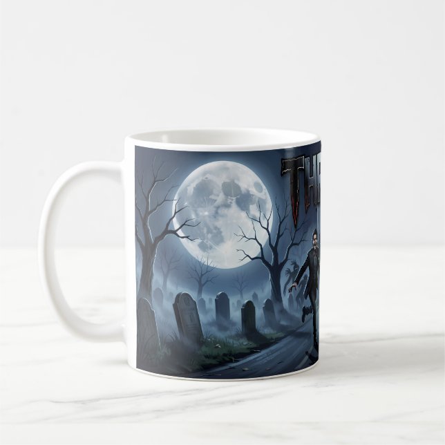Moonlit Terror and Escape Thriller Poster Coffee Mug (Left)