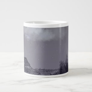 Moonlit Thatched Cottage Fantasy Night Sky Mug