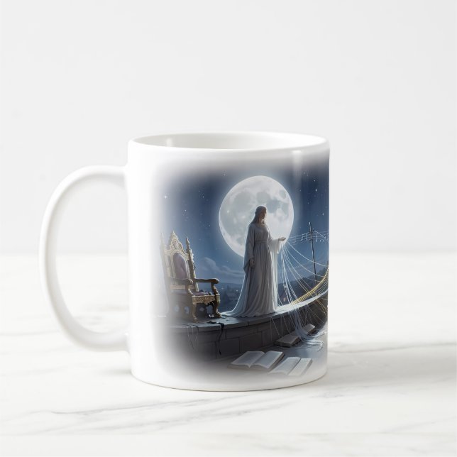 Moonlit Threads of Grace and Harmony Mug (Left)