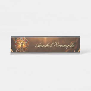Moonlit Tree of Embered Eternity.  Desk Name Plate