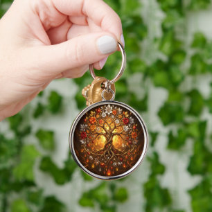 Moonlit Tree of Embered Eternity Keychain