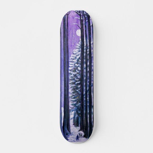 Moonlit Trees of Shadows Skateboard (Front)